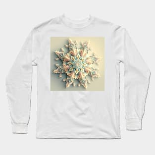 A Fractal Design in A Snowflake Motif Long Sleeve T-Shirt